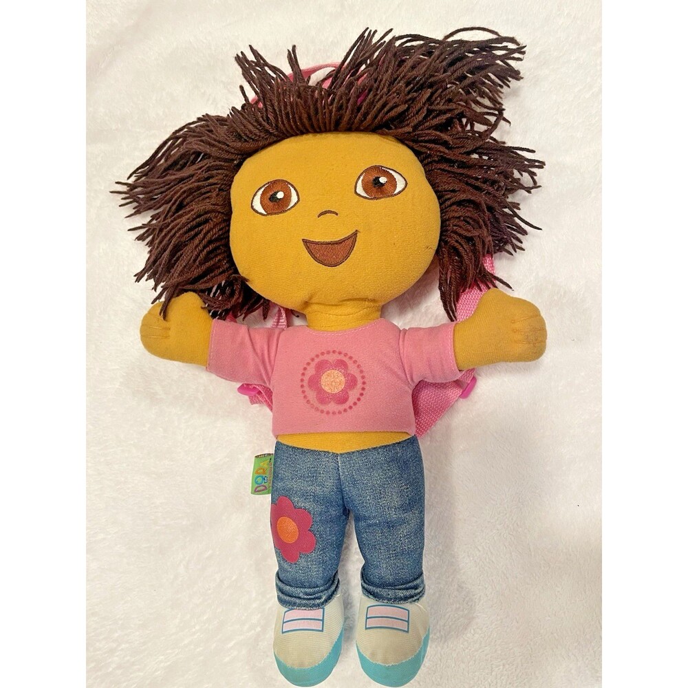 Dora Explorer Backpack Girls 13in Plush Pink Textile Kids - Picture 7 of 7